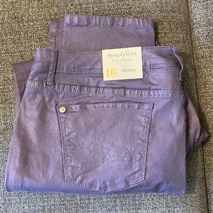 Purple waxed Simply Vera Wang jeans
